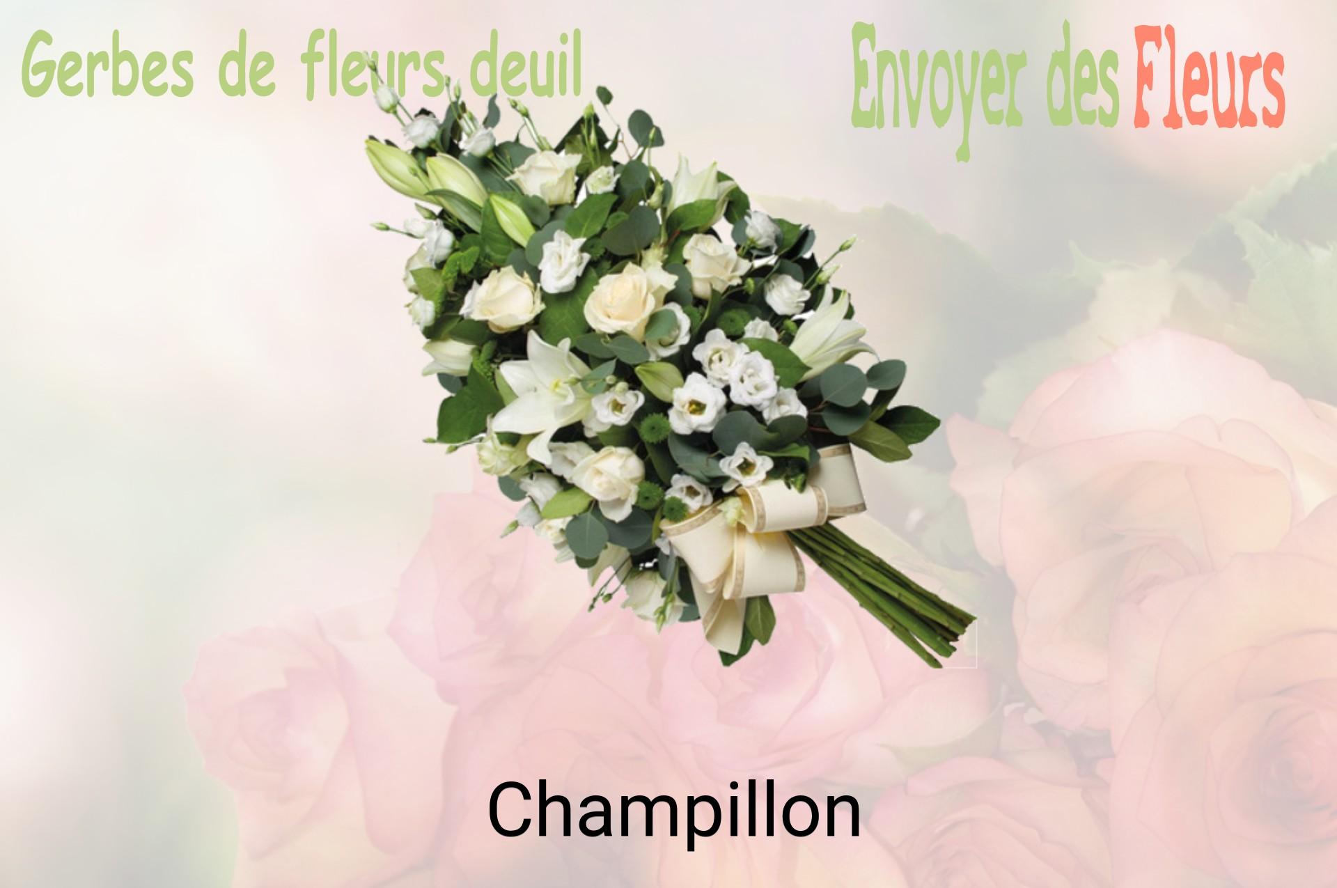 Gerbe de fleurs de deuil livrée à Champillon